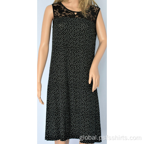 Casual Maxi Dresses Sleeveless Dress with Lace Design Manufactory